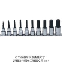 山下工業研究所 コーケン 12.7mm差込 ヘックスビットソケットレールセット 10ヶ組 RS4010A/10-L60 1個(1セット)（直送品）