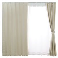 スミノエ セミオーダーカーテン クレンゼ 抗菌・抗ウイルスカーテン 2900×1550mm アイボリー １セット(2枚入)（直送品）