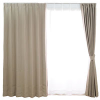 スミノエ セミオーダーカーテン クレンゼ 抗菌・抗ウイルスカーテン 1300×1850mm ベージュ １セット(2枚入)（直送品）
