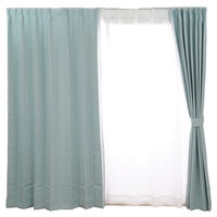 スミノエ セミオーダーカーテン クレンゼ 抗菌・抗ウイルスカーテン 1300×1850mm ライトブルー １セット(2枚入)（直送品）