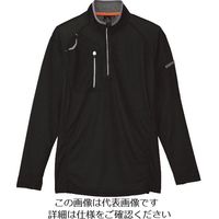 アイトス 長袖ハーフZIPシャツ(男女兼用) ブラック 6L 10606-010-6L 1着 143-7925（直送品）