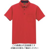 アイトス 制電半袖ポロシャツ(男女兼用) レッド S 50006-009-S 1着 145-3853（直送品）