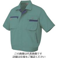 アイトス 半袖ブルゾン(男女兼用) ターコイズ×ネイビー 4L 5321-027-4L 1着 143-4360（直送品）