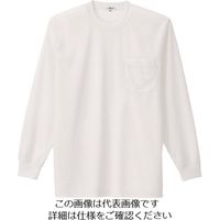 アイトス 吸汗速乾(クールコンフォート)長袖Tシャツ(ポケット付)(男女兼用) ホワイト 3L 10575-001-3L 1着（直送品）