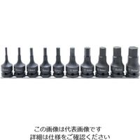 山下工業研究所 コーケン 12.7mm差込 インパクトヘックスビットソケットレールセット10ヶ組 RS14012M/10-L60 1個(1セット)（直送品）
