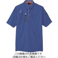 アイトス 半袖ボタンダウンポロシャツ(男女兼用) ロイヤルブルー 6L 10605-006-6L 1着 145-0607（直送品）