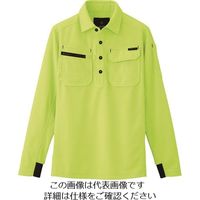 アイトス 長袖ポロシャツ(男女兼用) ライム M 10608-016-M 1着 143-9597（直送品）