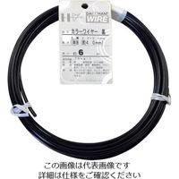 ダイドーハント カラーワイヤー 黒 #8(4.0mm)x6m 10155852 1巻 123-0029（直送品）