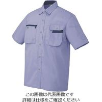 アイトス 半袖シャツ(男女兼用) ミストバイオレット×ネイビー L 5326-076-L 1着 143-9287（直送品）