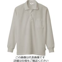 アイトス 吸汗速乾(クールコンフォート)長袖ポロシャツ(男女兼用) グレー L 10578-004-L 1着 143-1602（直送品）