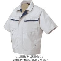 アイトス 半袖ブルゾン(配色)(男女兼用) シルバーグレー×ロイヤルブルー L 5571-003-L 1着 144-5463（直送品）