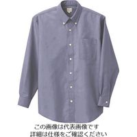 アイトス 長袖T/Cオックスボタンダウンシャツ(男女兼用) ネイビー S 7822-008-S 1着 143-4736（直送品）