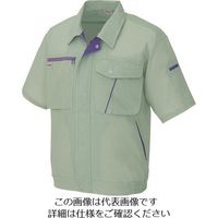 アイトス 半袖ブルゾン(男女兼用) グリーン 3L 231-015-3L 1着 143-2695（直送品）