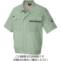 アイトス 半袖ブルゾン(男女兼用) グリーン M 3232-015-M 1着 143-9084（直送品）