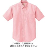 アイトス 半袖T/Cオックスボタンダウンシャツ(男女兼用) ピンク L 7823-060-L 1着 143-7881（直送品）
