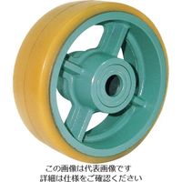 ヨドノ 鋳物重荷重用ウレタン車輪ベアリング入 UHB300X65 1個 131-5630（直送品）