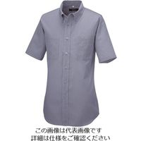 アイトス 半袖ボタンダウンシャツ(コードレーン)(男女兼用) サックス M 50402-107-M 1着 143-6560（直送品）