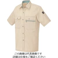 アイトス 半袖シャツ(男女兼用) ベージュ M 5376-002-M 1着 143-6152（直送品）