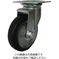 ヨドノ プレス製自在金具付黒ゴム車 300φ WJ300 1個 132-3496（直送品）