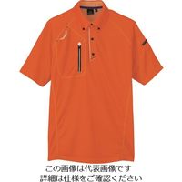 アイトス 半袖ボタンダウンポロシャツ(男女兼用) オレンジ S 10605-163-S 1着 144-2738（直送品）