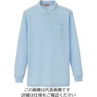 アイトス 長袖ポロシャツ(男女兼用) サックス 3L 7614-007-3L 1着 145-1959（直送品）