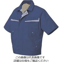 アイトス 半袖ブルゾン(配色)(男女兼用) ロイヤルブルー×ミストバイオレット 5L 5571-006-5L 1着 144-8612（直送品）