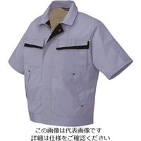 アイトス 半袖ブルゾン(配色)(男女兼用) ミストバイオレット×ディープネイビー LL 5571-076-LL 1着 145-3328（直送品）