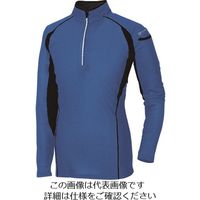アイトス ハーフZIP長袖シャツ ブルー L 551031-006-L 1着 143-4900（直送品）