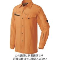 アイトス 長袖シャツ(男女兼用) オレンジ 6L 30435-063-6L 1着 143-9590（直送品）