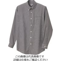 アイトス 長袖ギンガムチェックボタンダウンシャツ（男女兼用） ブラック 7824-010
