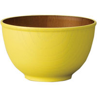 正和 ボウル 12.5cm M 木目調 isso ecco イエロー 409995 1個（直送品）