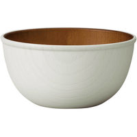 正和 ボウル 15cm L 木目調 isso ecco ホワイト 409998 1個（直送品）