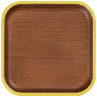 正和 コースター 12cm 木目調 issoo ecco イエロー 411421 1個（直送品）