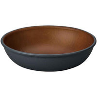 正和 プレート ラウンド 15cm 木目調 issoo ecco グレー 411439 1個（直送品）