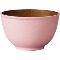 正和 ボウル 12.5cm M 木目調 isso ecco ピンク 409996 1個（直送品）