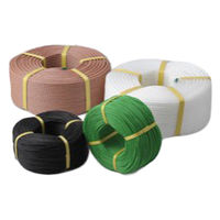 丸三産業 ポリエチレンロープ 黄 6mm×200m 1巻（直送品）