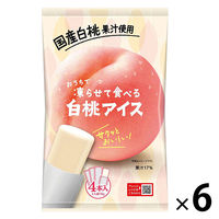 アイス シャーベット 凍らせて食べる　白桃アイス 4本入 70g 1セット（1個×6）