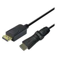 Vodaview 回転タイプ DisplayPort to HDMI 変換ケーブル 2m VV-DPHD020-FL 1本