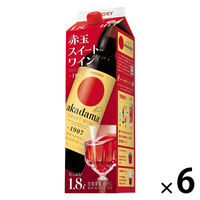 サントリー 赤玉スイートワイン 赤ワイン 甘口 パック 1.8L 1セット（1本×6）