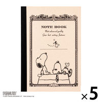 日本ノート CDノート PEANUTS スヌーピーA7 30枚 6mm マーブルス CDP5MA 1セット（1冊×5）
