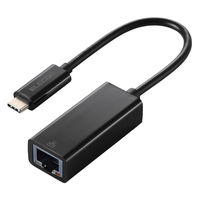 有線LANアダプター USB Type-C 1000Mbps 高速通信 ブラック EDC-GUC3V3-B エレコム 1個（直送品）
