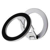 スマホスタンド 両面マグネット 折りたたみ 360度回転 角度調整 シルバー P-DSCMPWM01SV エレコム 1個（直送品）