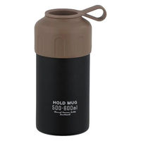 ペットボトルホルダー ペットボトルクーラー ステンレス 保冷 保温 500~600mL用 ブラック 1個 ベストコ