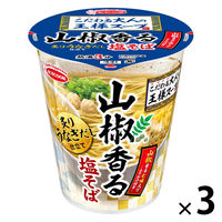 こだわる大人の王様スープ 山椒香る塩そば 炙りうなぎだし仕立て 1セット（1個×3） エースコック