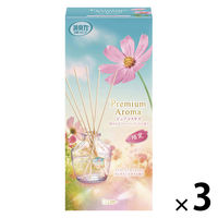 お部屋の消臭力 プレミアムアロマ スティック 部屋用 ピュアコスモス 本体 65mL 1セット（1個×3） 芳香剤 エステー