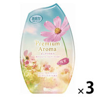 お部屋の消臭力 プレミアムアロマ 玄関 リビング用 部屋用 ピュアコスモス 400mL 1セット（1個×3） エステー 消臭 芳香剤
