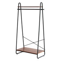 ICHIBA 棚付きハンガーラック 幅900×奥行400×高さ1510ｍｍ ブラウン ANH-3293BR-II 1台（直送品）