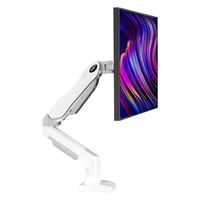 Huanuo モニターアーム シングル ガススプリング式 13~32インチ対応 ホワイト HNSS31W 1台