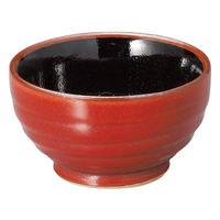 アースモス 朱赤天目 3.5釜上丼(3個入り) tri-251854968 1セット(3個入)（直送品）