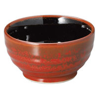 アースモス 朱赤天目 4.0釜上丼(2個入り) tri-251854969 1セット(2個入)（直送品）